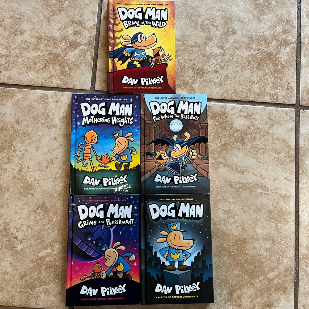 Scholastic Dog Man Book Set with Colorful Covers